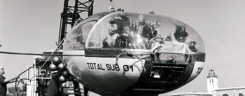 Le sous-marin de la Comex Total Sub à Bendor en 1969 © A. Tocco/Comex