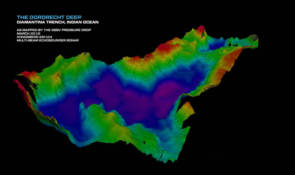 Image sonar de Dordrecht Deep - le point le plus profond de la zone de fracture de Diamantina ©Five Deeps Expedition