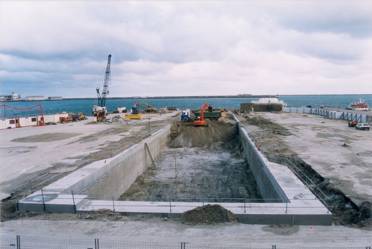 Construction de la darse du Redoutable à La Cité de la Mer © Joël LEHUBY