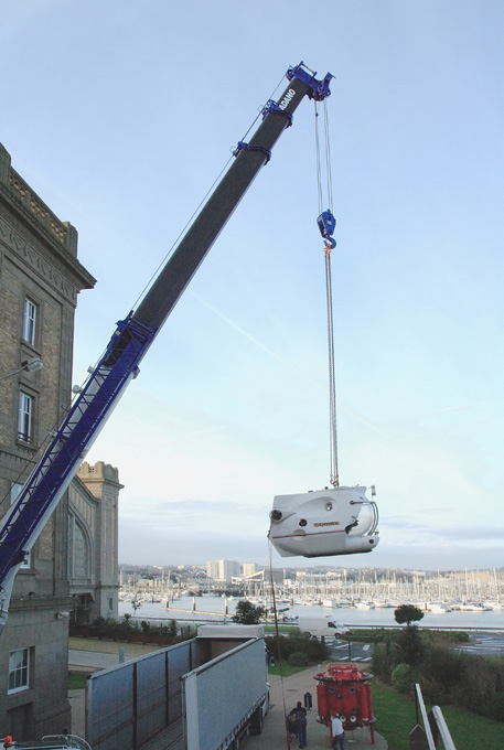 Arrivée du Remora 600 à La Cité de la Mer
