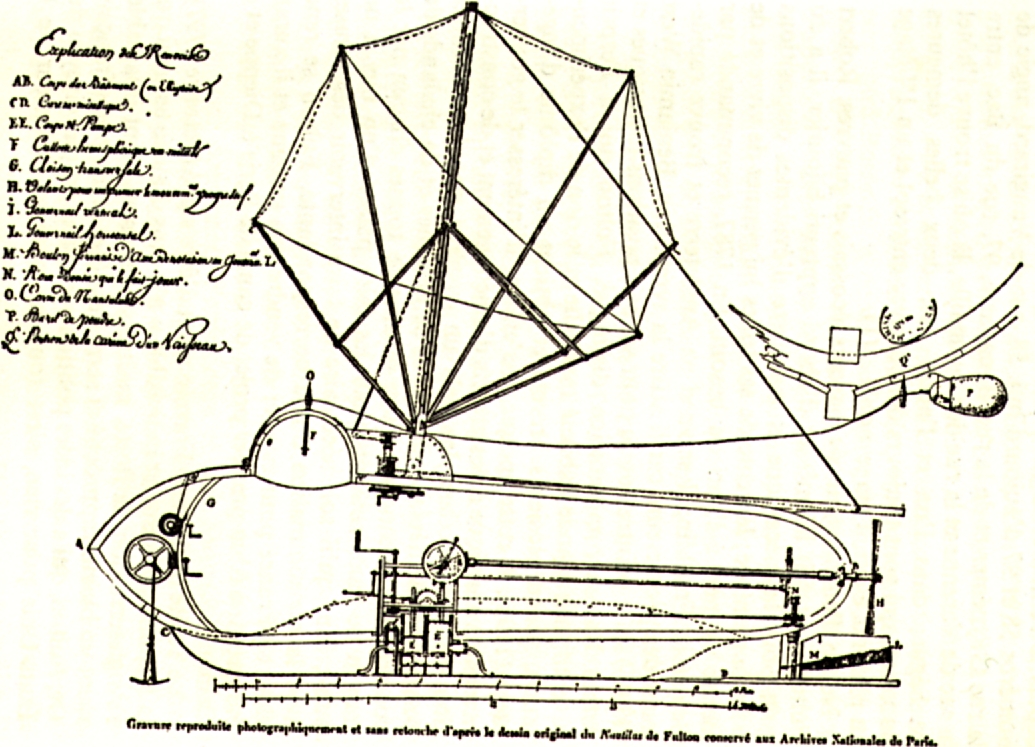 Croquis du sous-marin Nautilus © DCNS