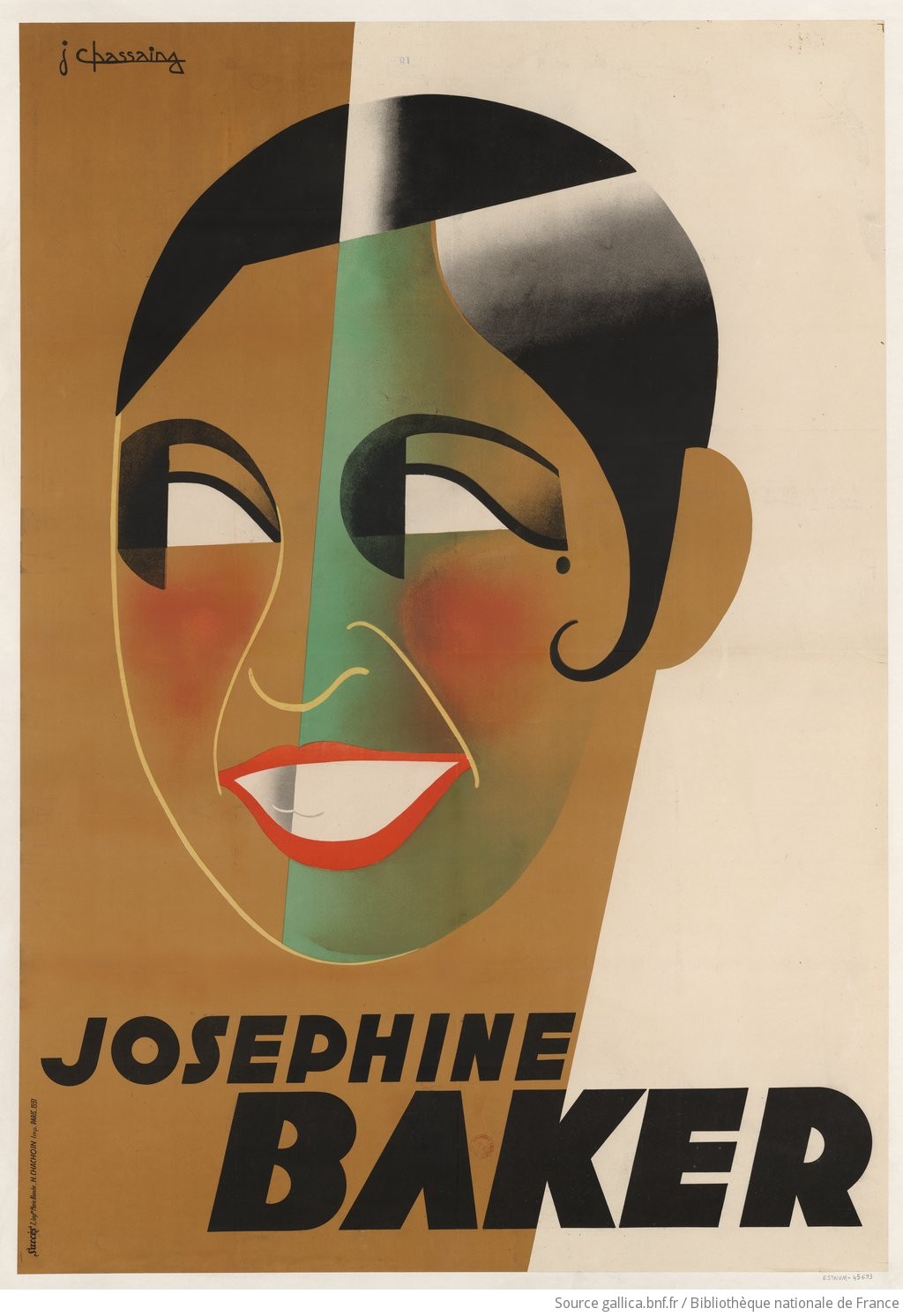 Joséphine_Baker – Affiche de Jean Chassaing