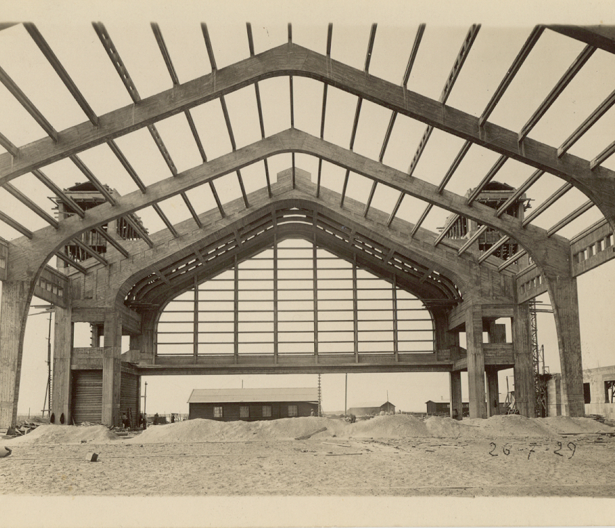 Armature en béton armé de la Gare Maritime Transatlantique ©Collection Georges LETOURNEUR
