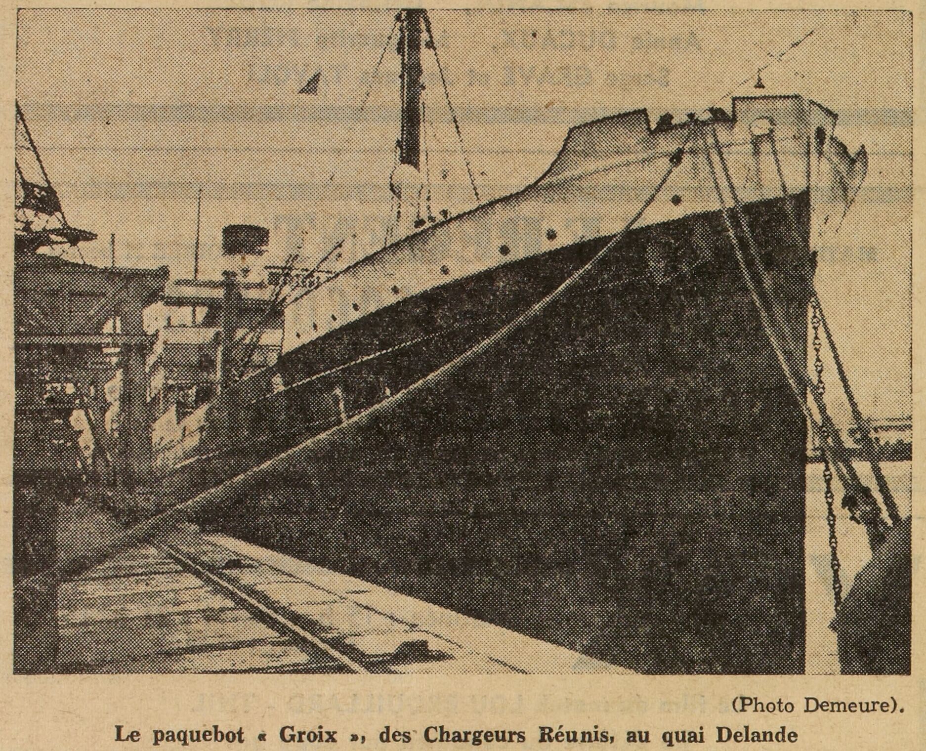 Le paquebot « Groix » à quai à Casablanca, 1937 ©  gallica.bnf.fr / BnF