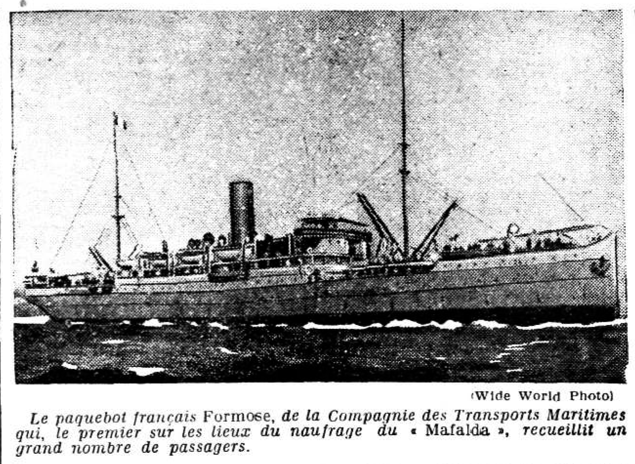 Le paquebot « Formose » en 1927 © Collection La Cité de la Mer
