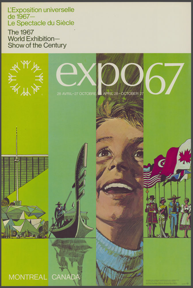 Affiche de l&rsquo;exposition universelle de 1967 à Montréal, Canada © Library and Archives Canada, Acc. No. 1994-272-6