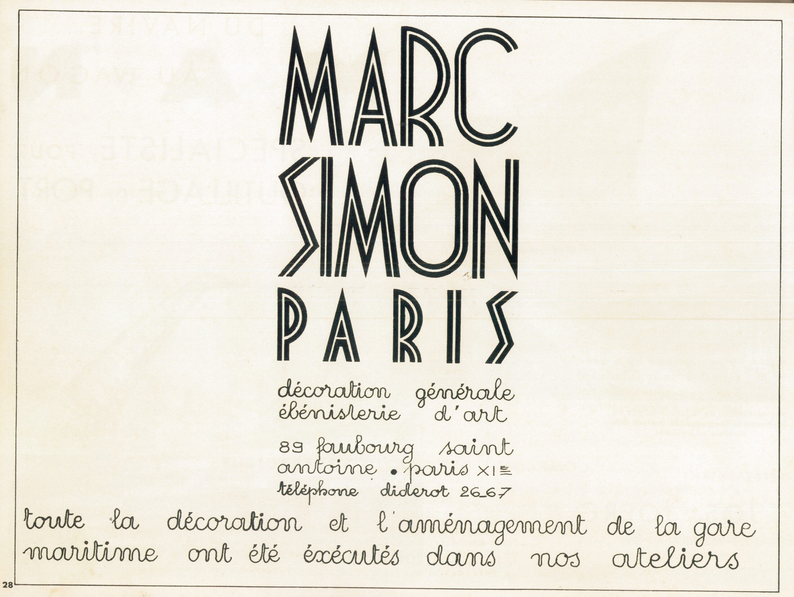 Publicité – Atelier Marc Simon © La Cité de la Mer