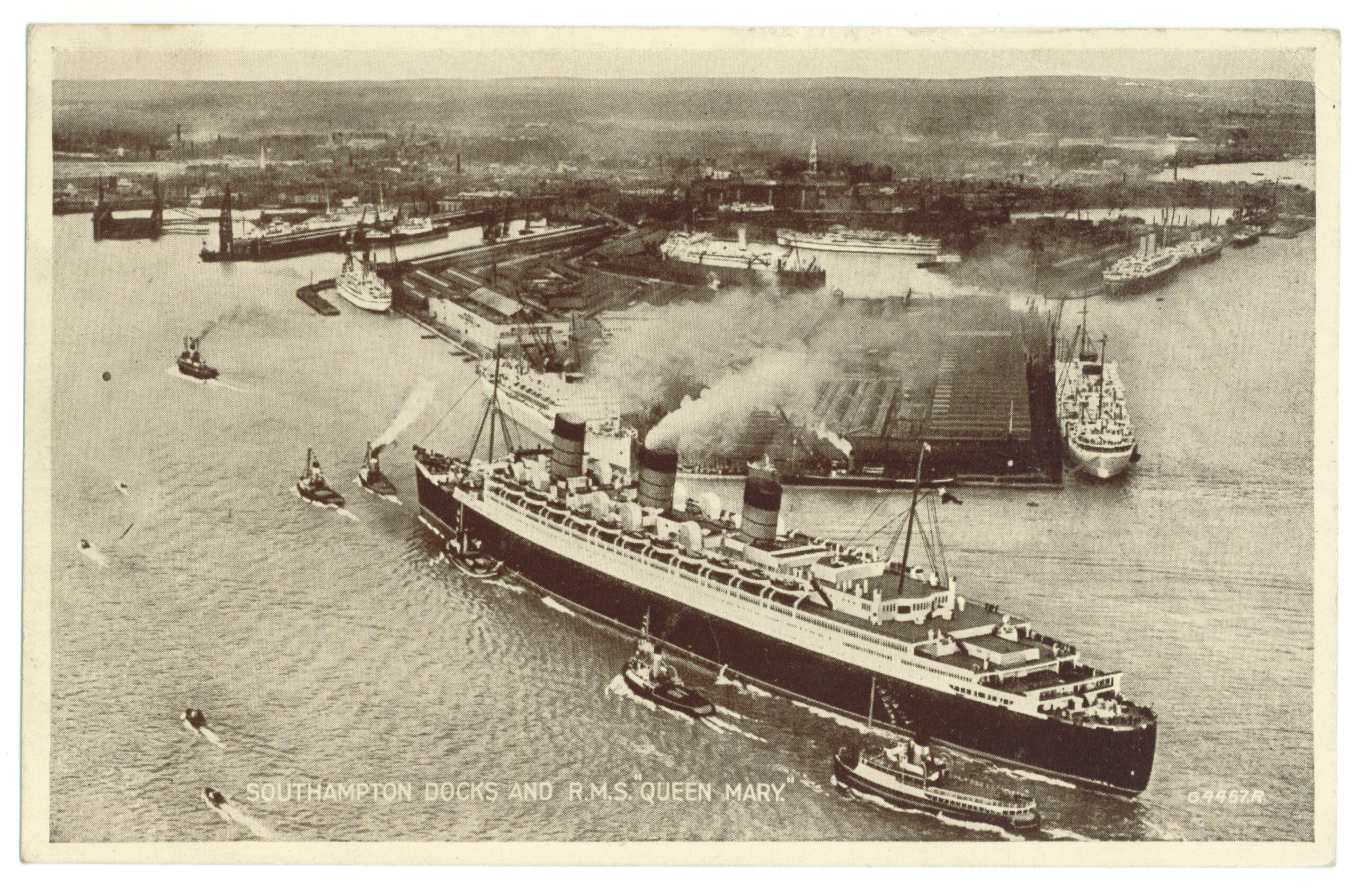 Le Queen Mary à Southampton ©La Cité de la Mer – Collection J.PIVAIN
