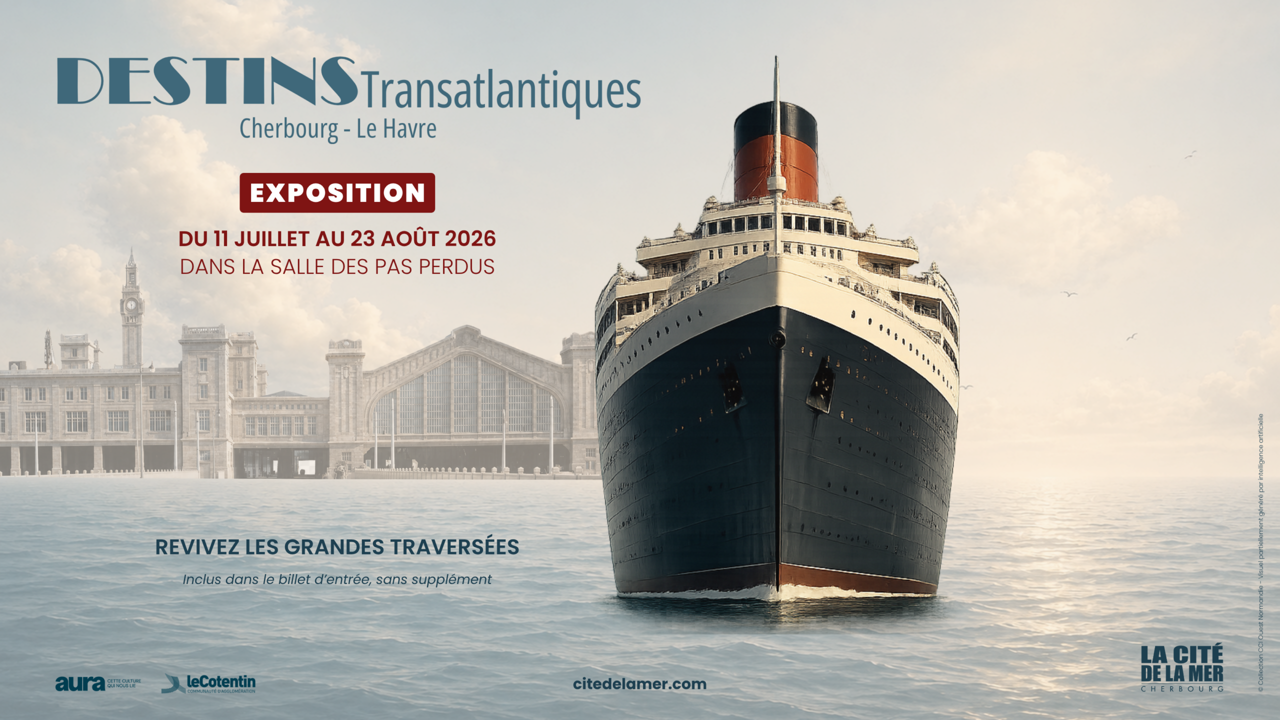 Visuel Expo Destins Transatlantiques – 1920x1080px