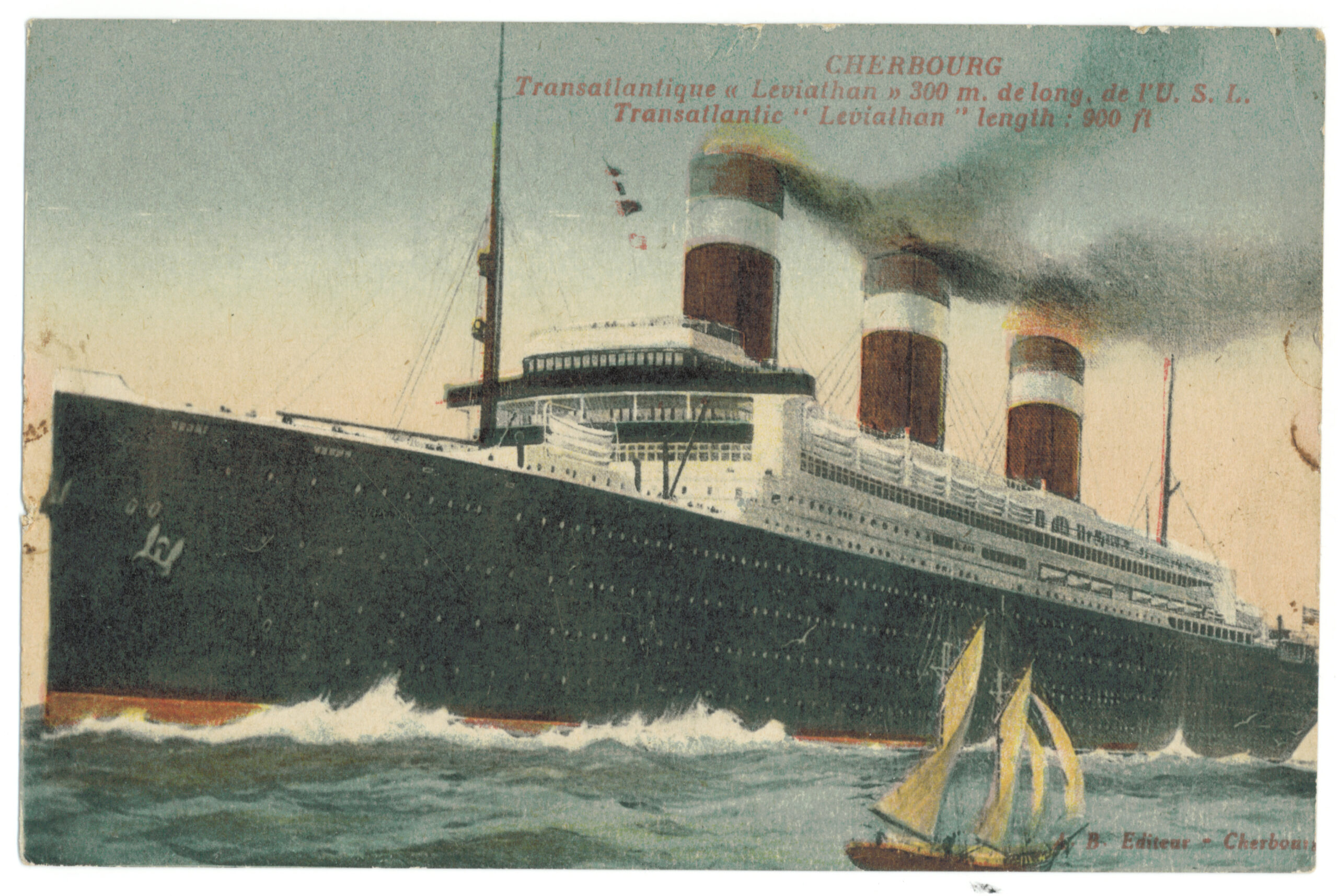 Paquebot Leviathan de l&rsquo;United States Line © La Cité de la Mer – Collection J.PIVAIN