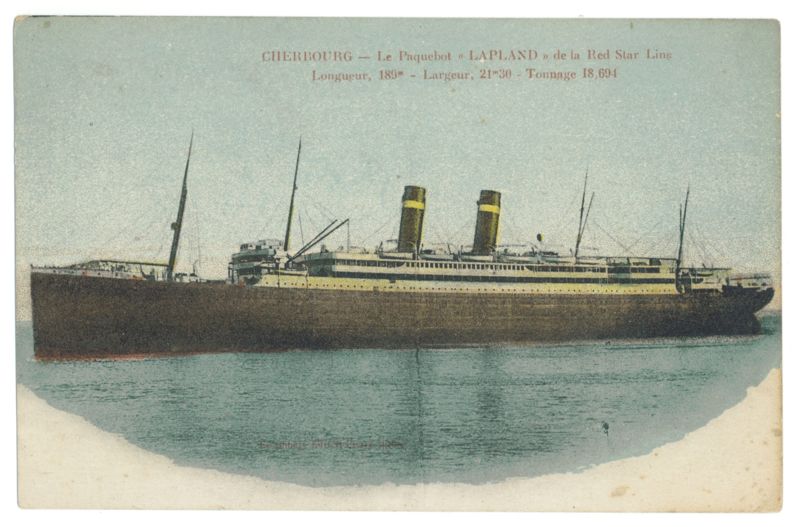 Paquebot Lapland de la Red Star Line © La Cité de la Mer – Collection J.PIVAIN