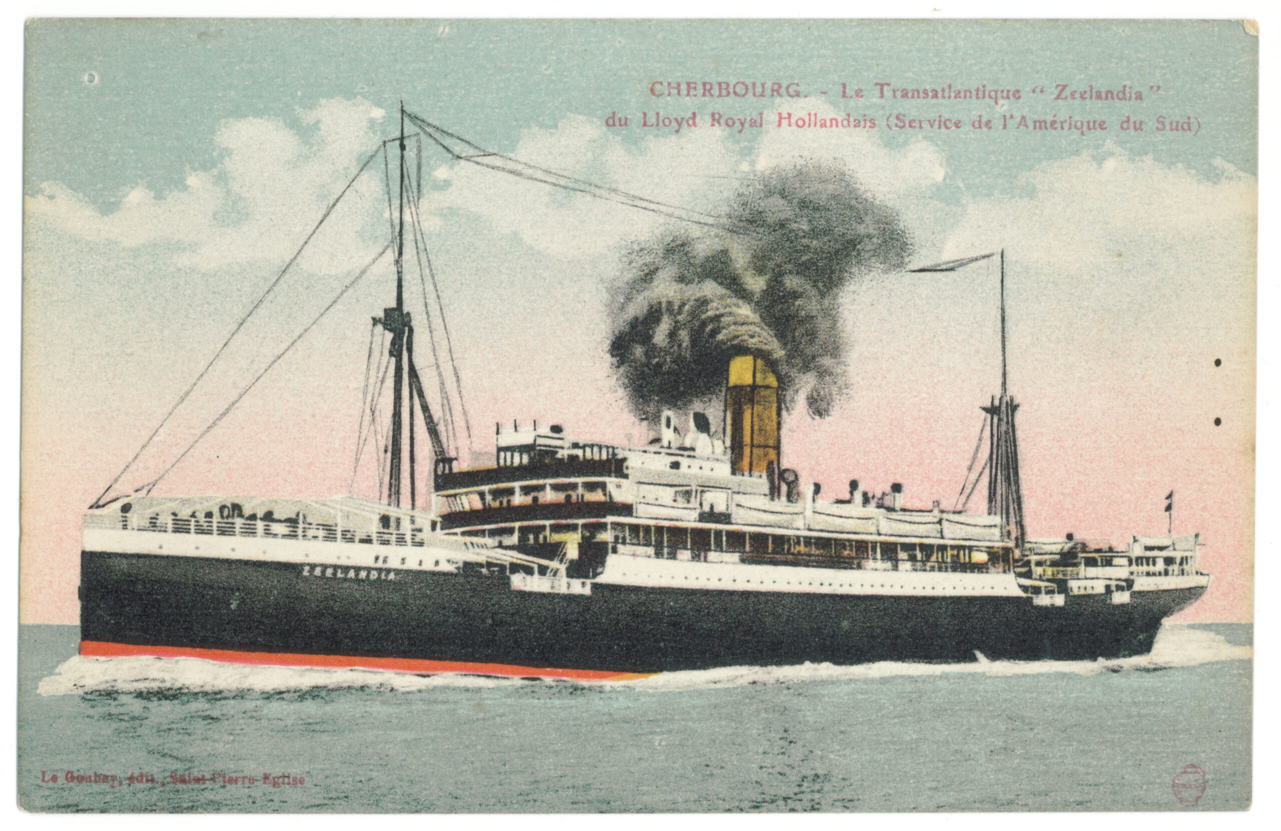 Paquebot Zeelendia de la Lloyd Royal Hollandais © La Cité de la Mer – Collection J.PIVAIN