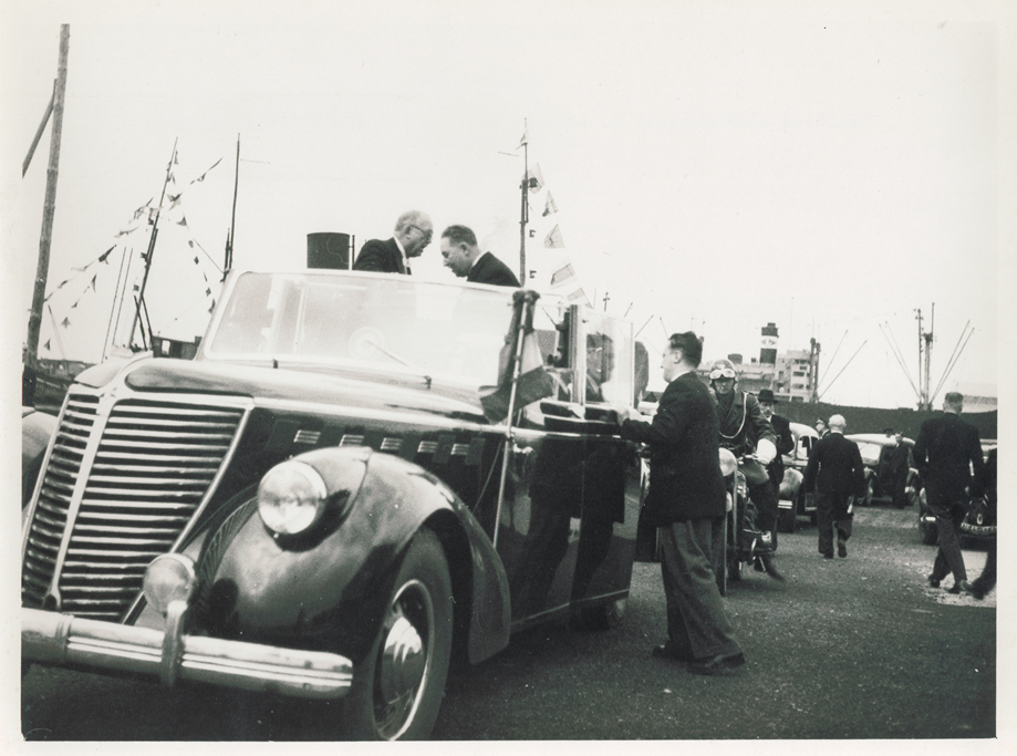 6 juin 1948, Visite à Cherbourg de M. Vincent AURIOL, Président de la République © Collection CCI Ouest Normandie