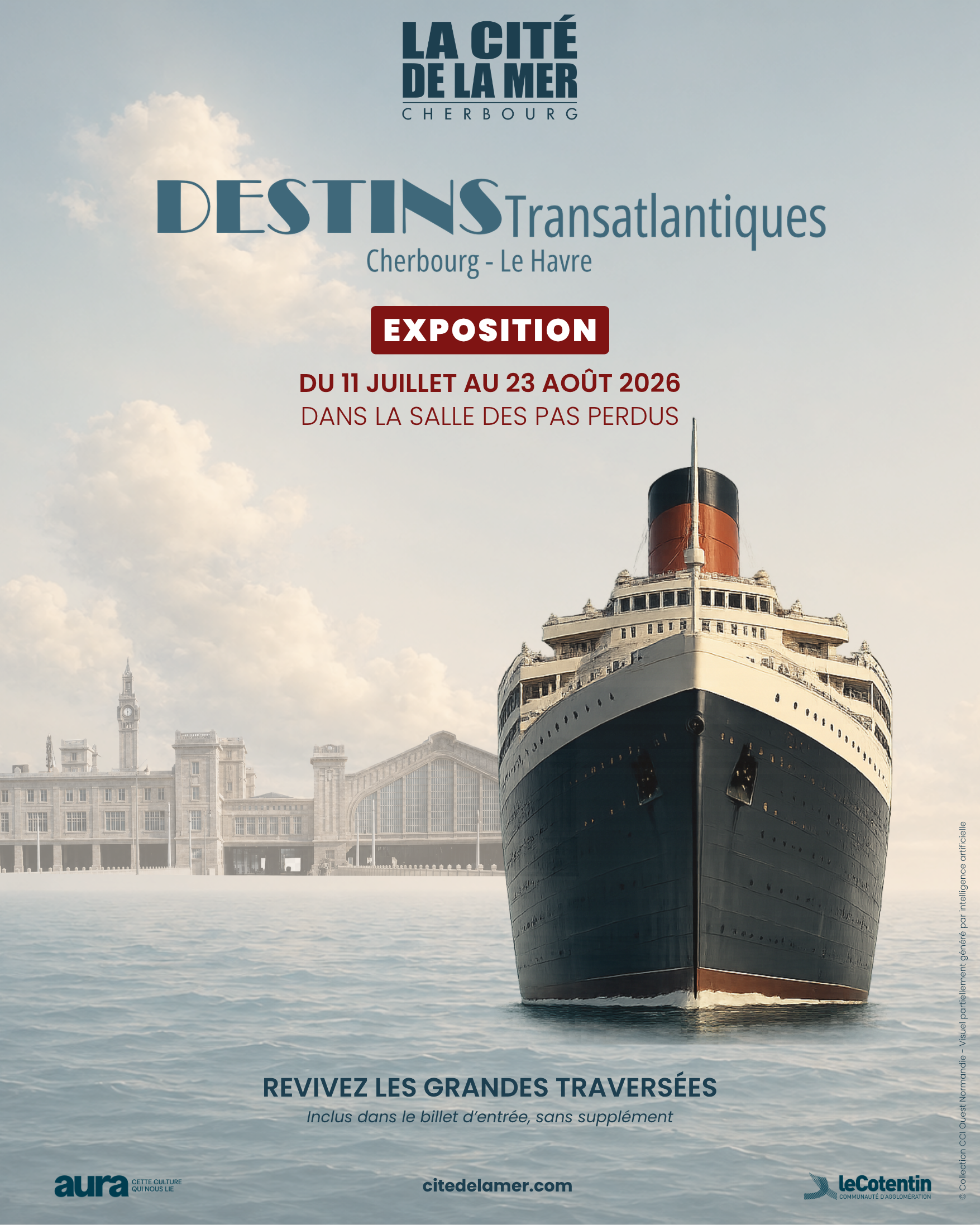Visuel Expo Destins Transatlantiques – 1080x1350px