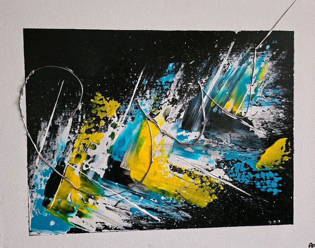 Tableau abstrait à l&rsquo;acrylique d&rsquo;Agnès PERSIL ©Agnès PERSIL
