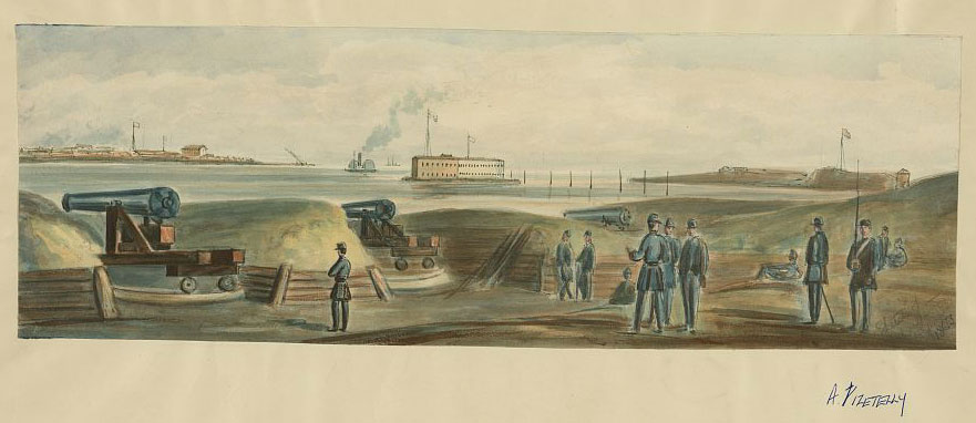 Port de Charleston en Caroline du Sud en 1860