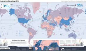 Carte mondiale des câbles sous-marins © TeleGeography