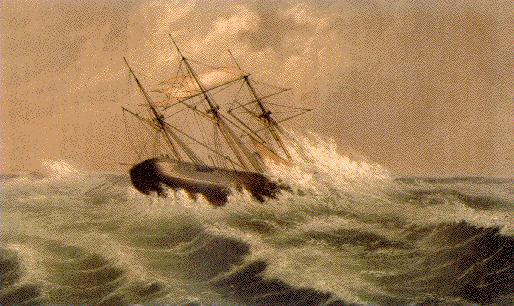 L’Alabama pris dans un cyclone, dans le Gulf Stream, le 16 octobre 1862